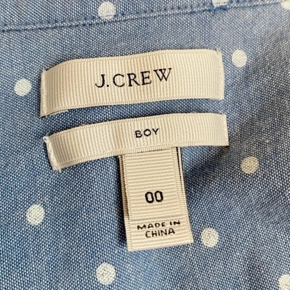 J. Crew • Blue Chambray Polka Dot Boy Shirt